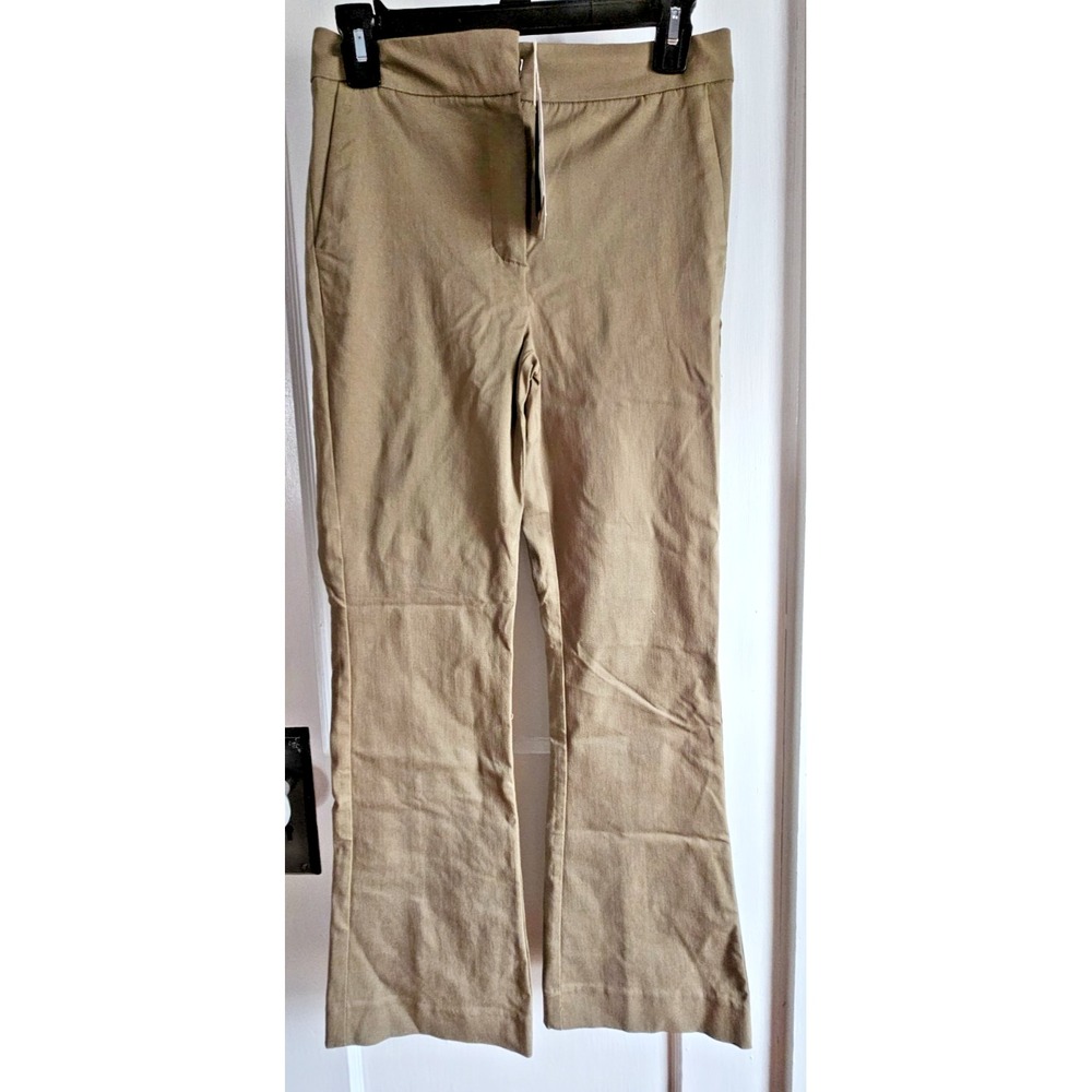 NWT MNG PANTALON 312 BOOTCUT flare high waist pants beige woman‎ Sz 4